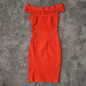 WOW Couture Red Off-Shoulder Mini Dress